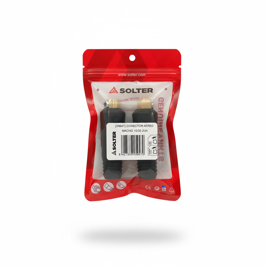 CONECTOR AEREO MACHO 10/25 2Un