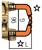 [10384] FOLDED ARMS COUPLE WITH ELECTRODES L= 330mm