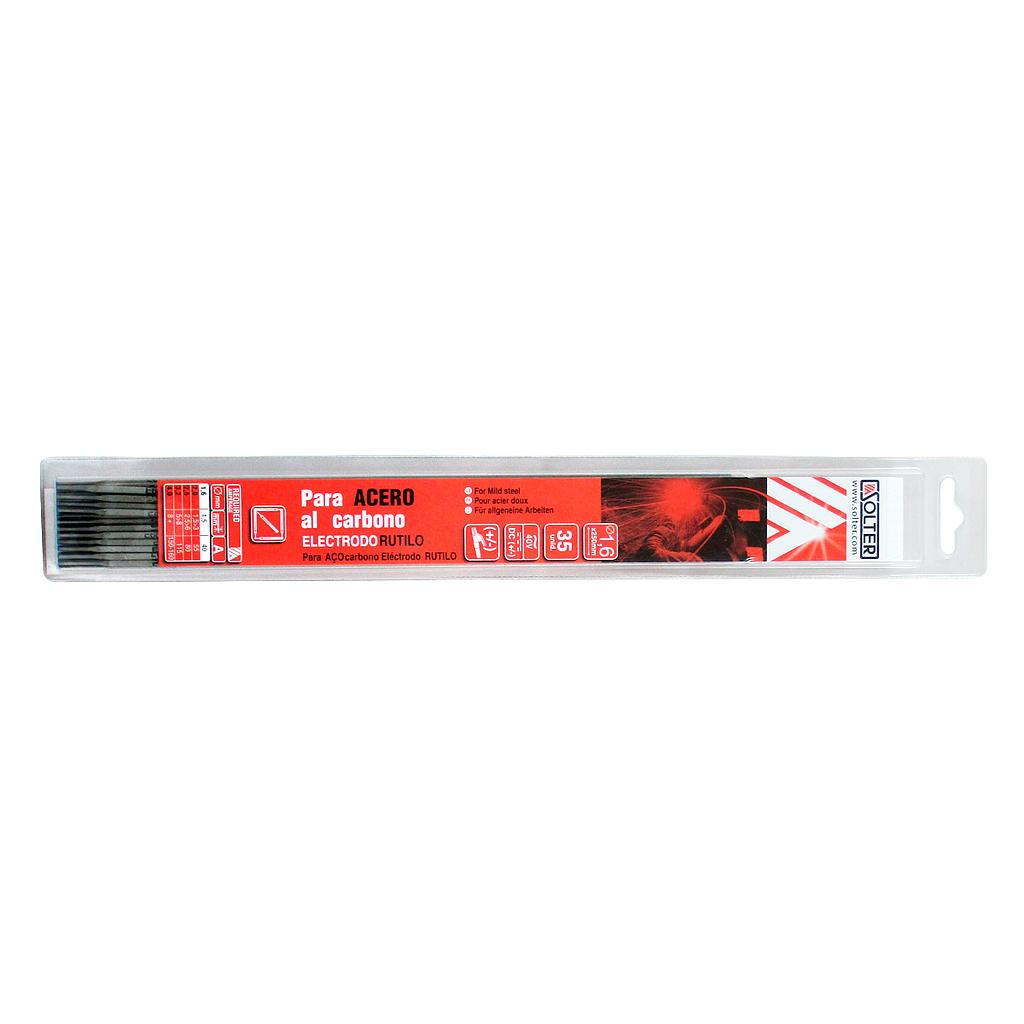 Solter Rutil-Elektroden E6013 – 1,6 Mm X 300 Mm, 35 Stück, Für Schweißarbeiten – In Blisterverpackung