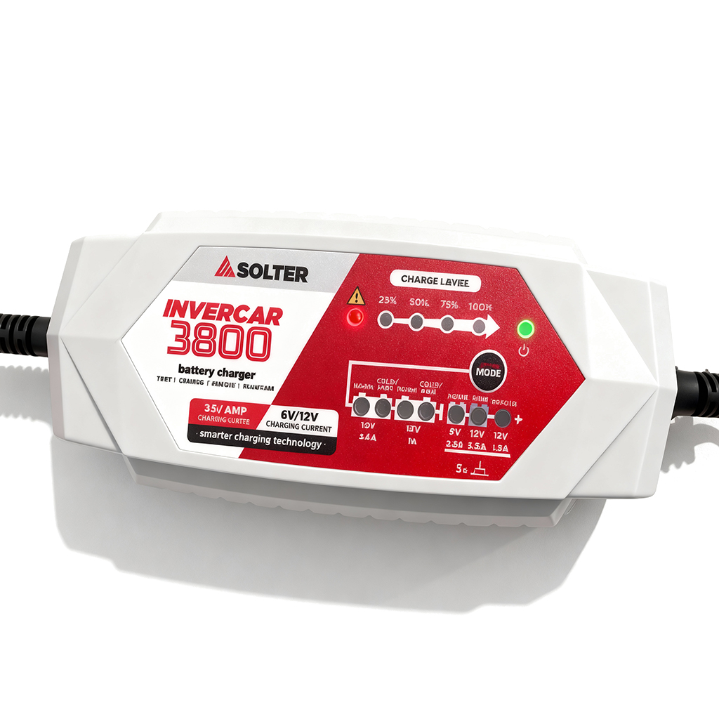 Smart Charger INVERCAR 3800 for Motorcycles and Cars - Solter